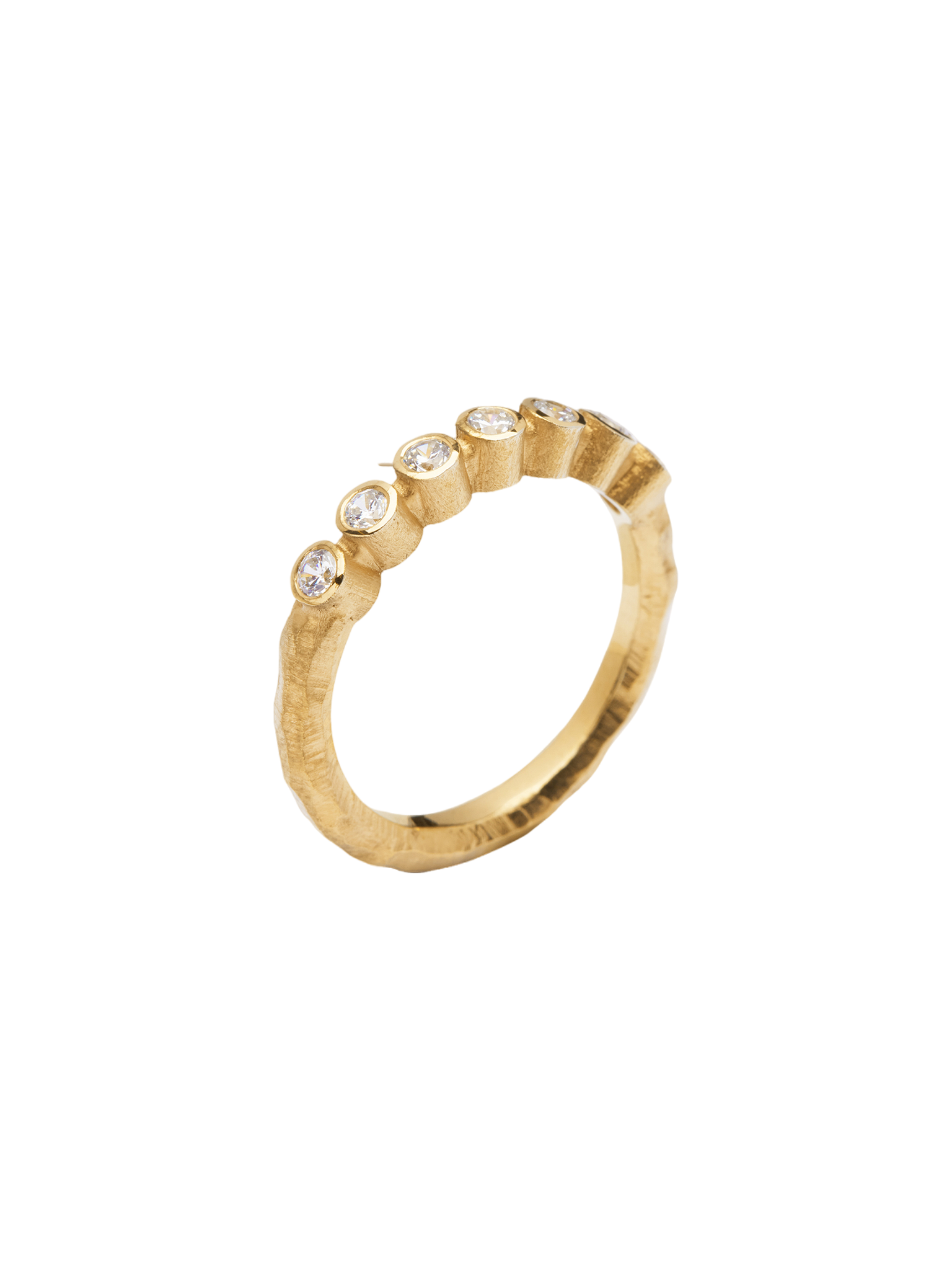 Ringo half eternity - ring in 18k yellow gold with 0,28ct diamond